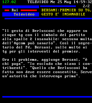 Scelta Popolare Bersani pensa di reintrodurre la censura preventiva